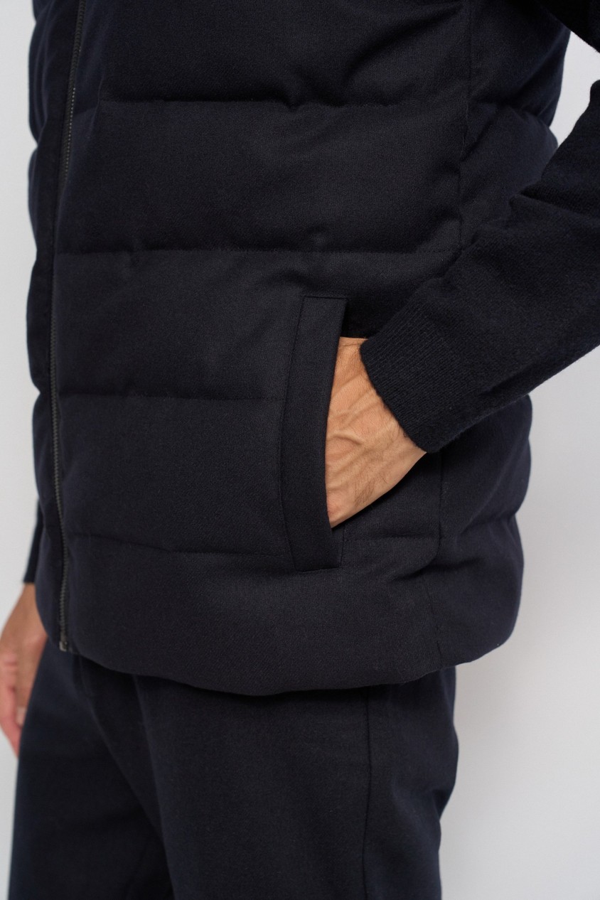 PADDED GILET WITH WOOL