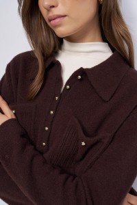 KNITTED POLO SHIRT WITH WOOL