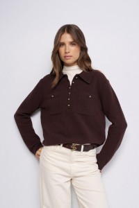 KNITTED POLO SHIRT WITH WOOL
