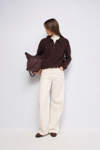 KNITTED POLO SHIRT WITH WOOL