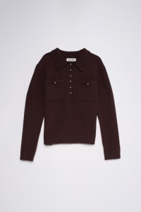 KNITTED POLO SHIRT WITH WOOL