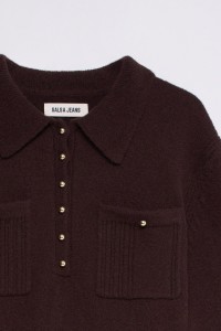 KNITTED POLO SHIRT WITH WOOL