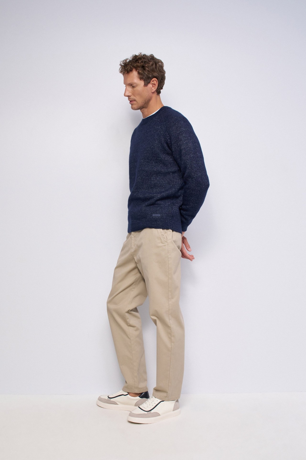 KNITTED JUMPER WITH M�LANGE EFFECT