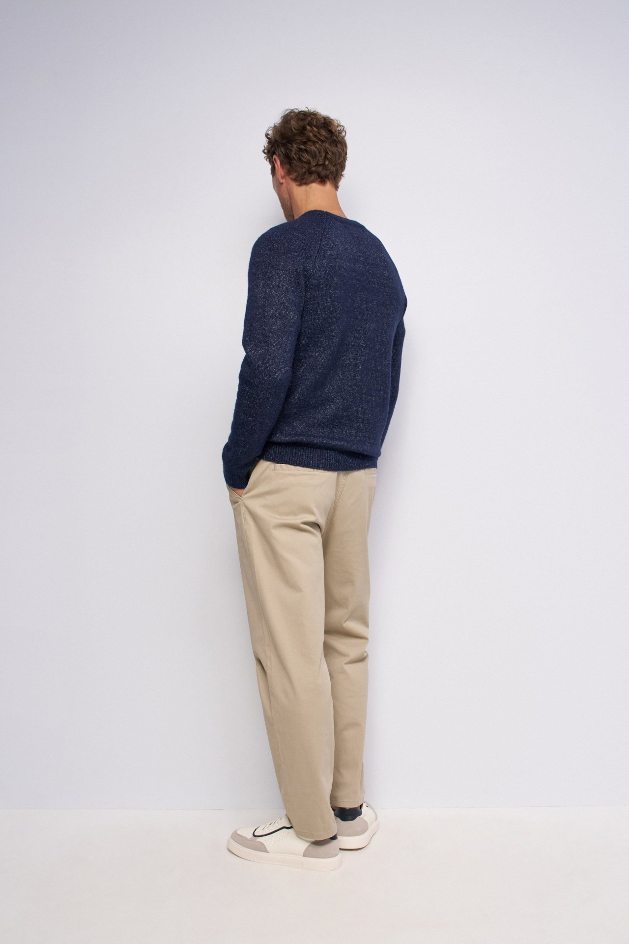 KNITTED JUMPER WITH M�LANGE EFFECT