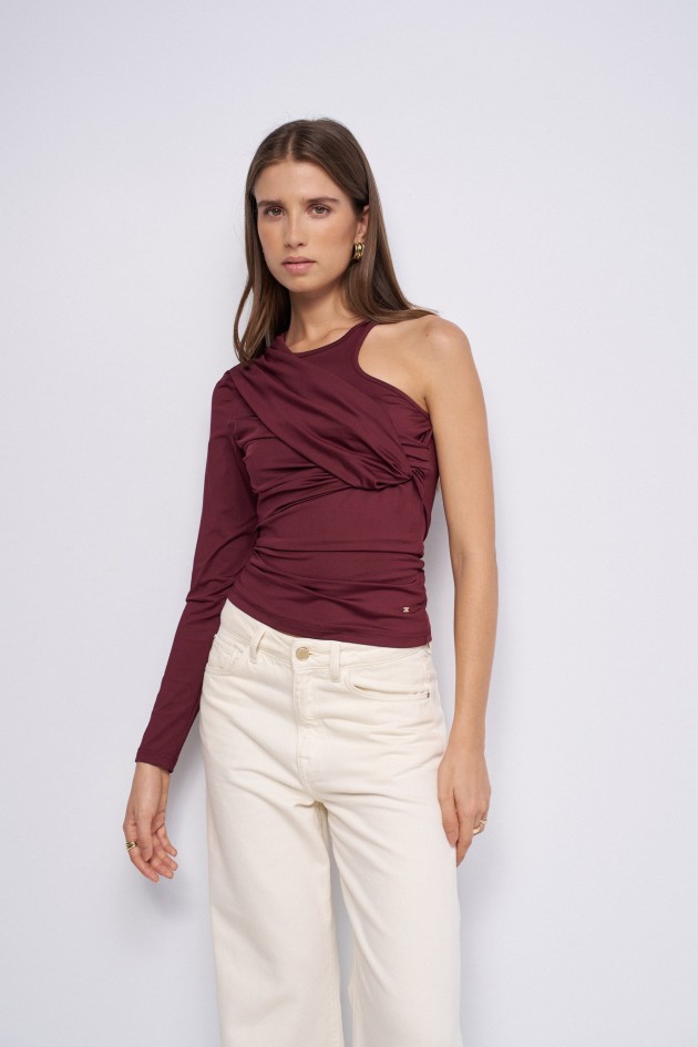 DRAPED ASYMMETRIC JUMPER