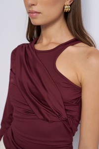 CAMISOLA ASSIM�TRICA DRAPEADA