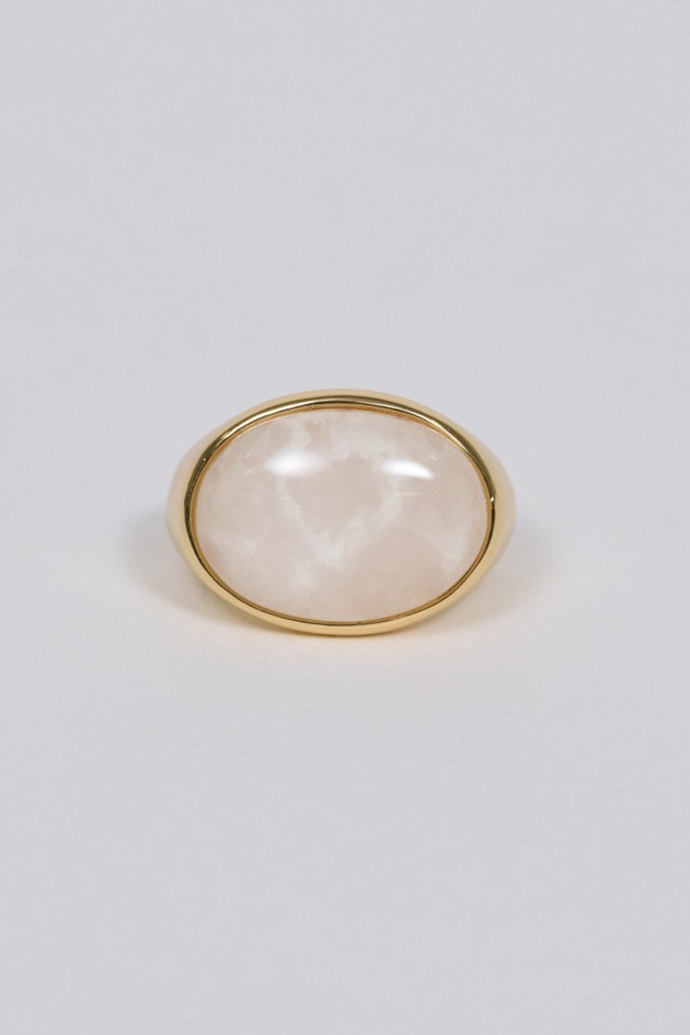 GOUDKLEURIGE RING MET STEEN