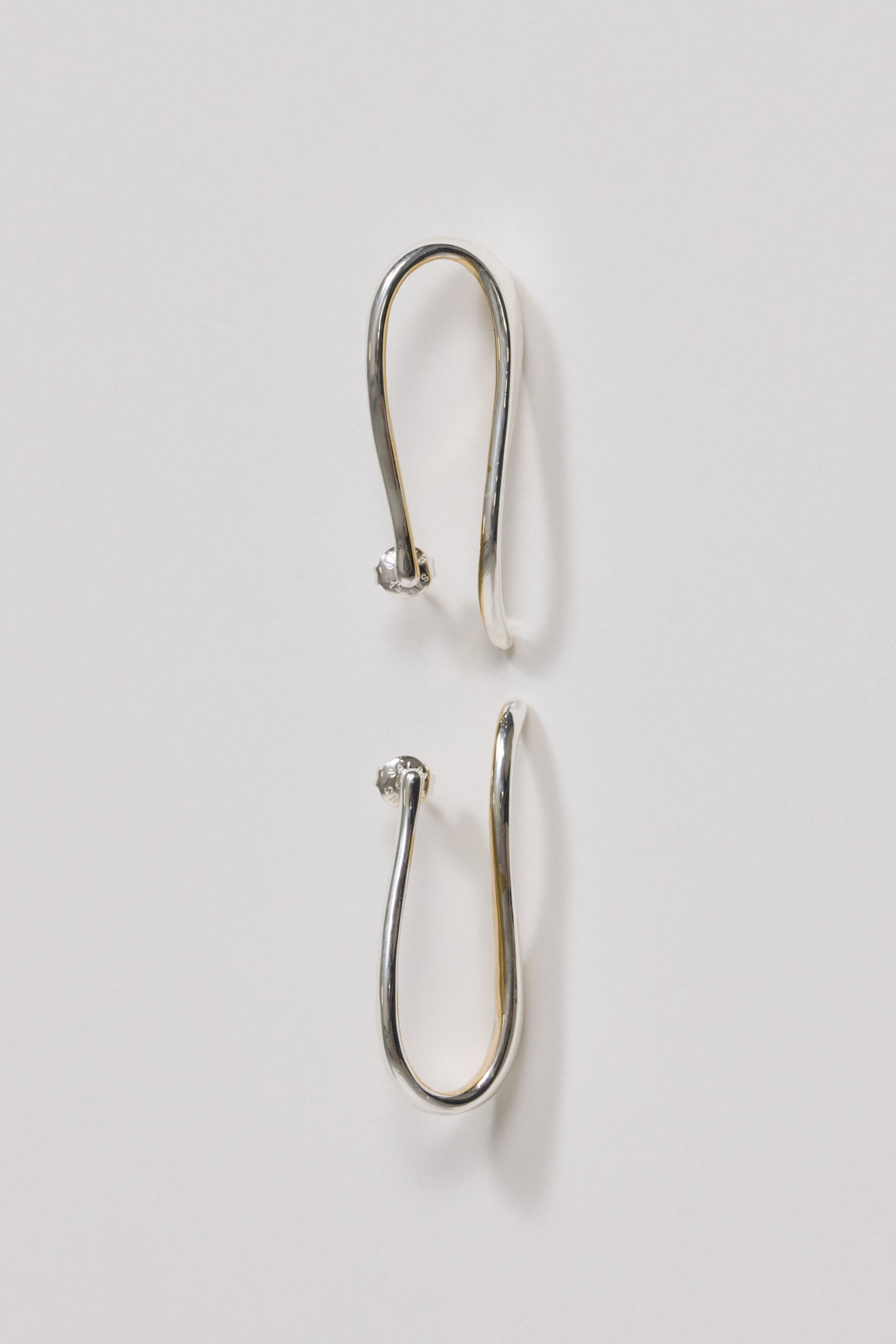 TWO-TONE IRREGULAR EARRINGS