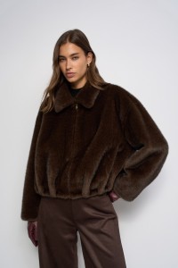 FURRY BOMBER JACKET