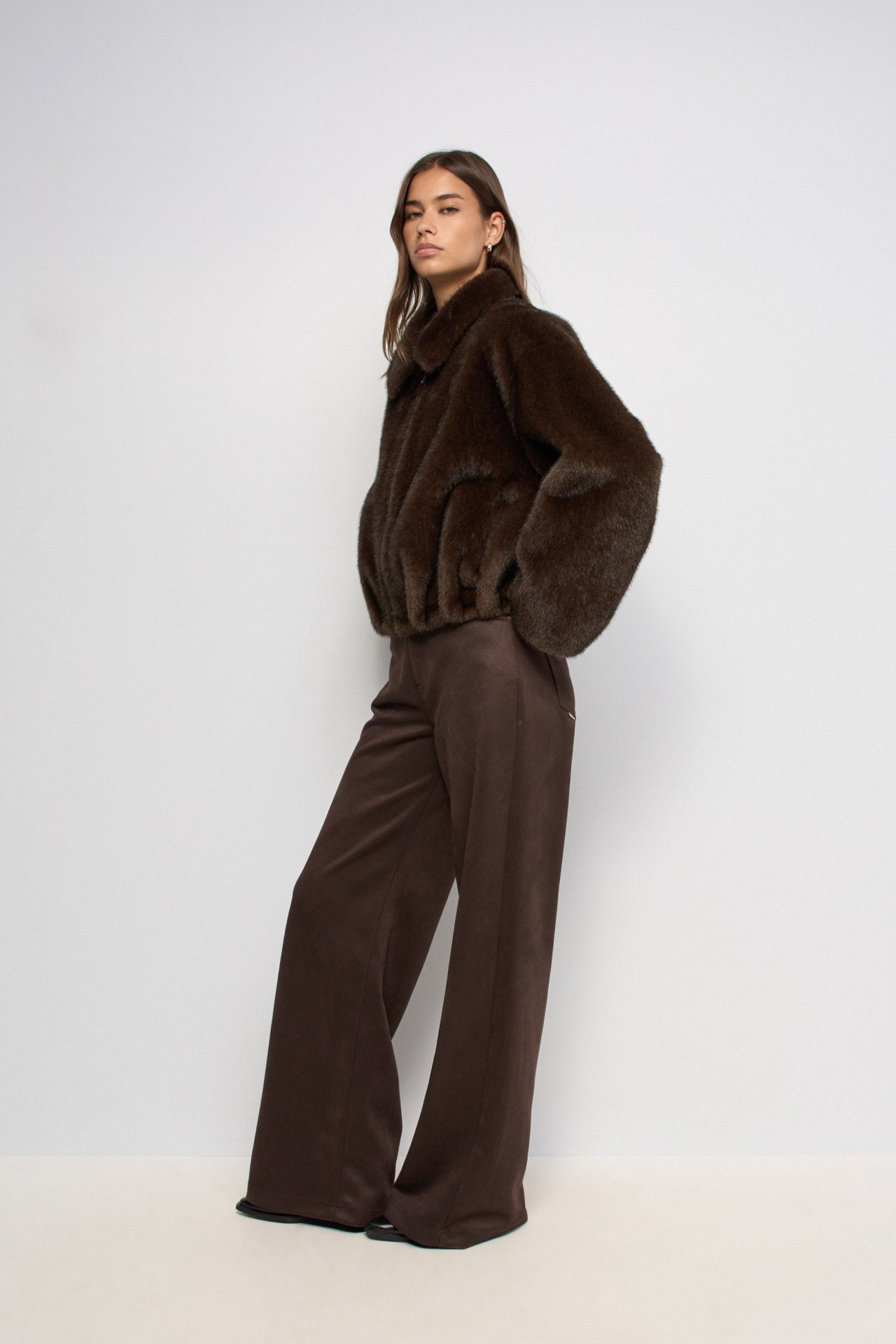 FURRY BOMBER JACKET