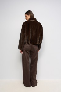 FURRY BOMBER JACKET