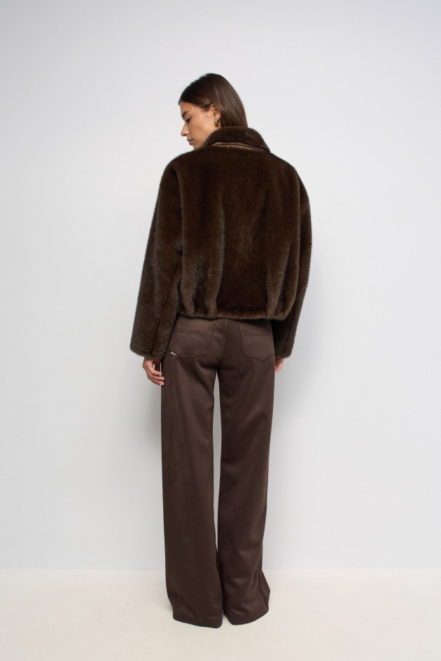 FURRY BOMBER JACKET