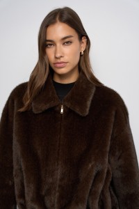 FURRY BOMBER JACKET