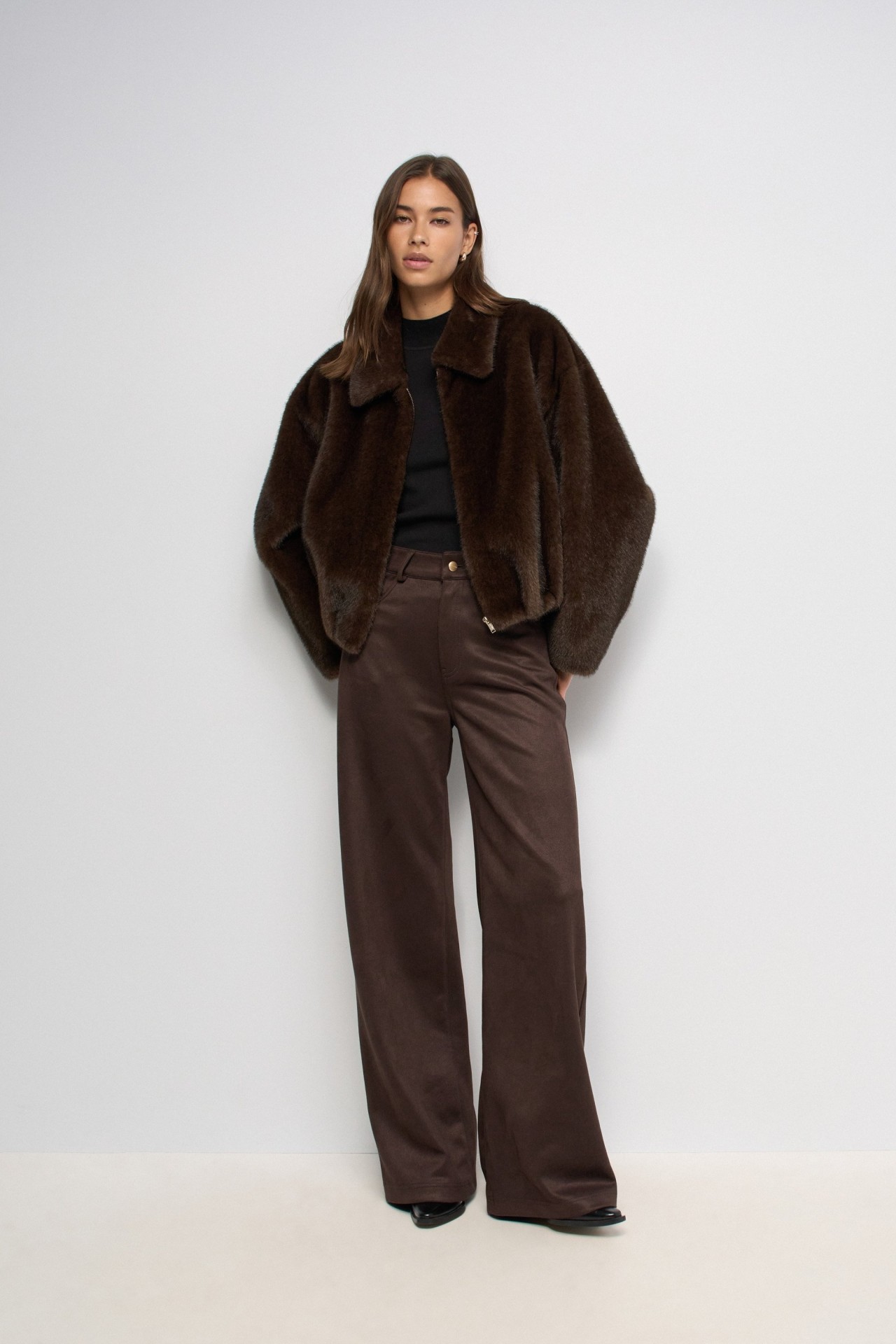 FURRY BOMBER JACKET