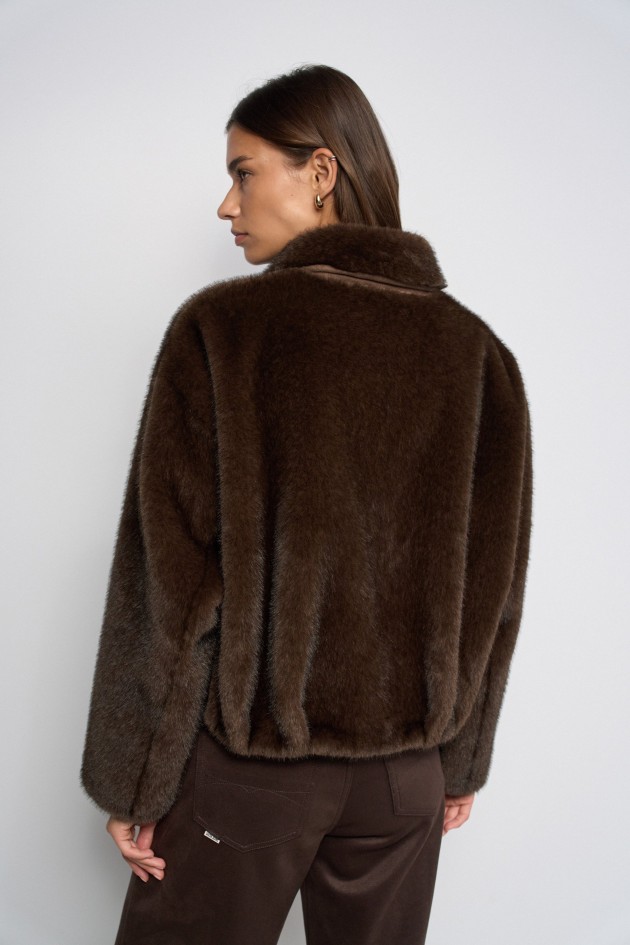 FURRY BOMBER JACKET