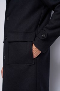 WOOL-BLEND COAT WITH HOOD