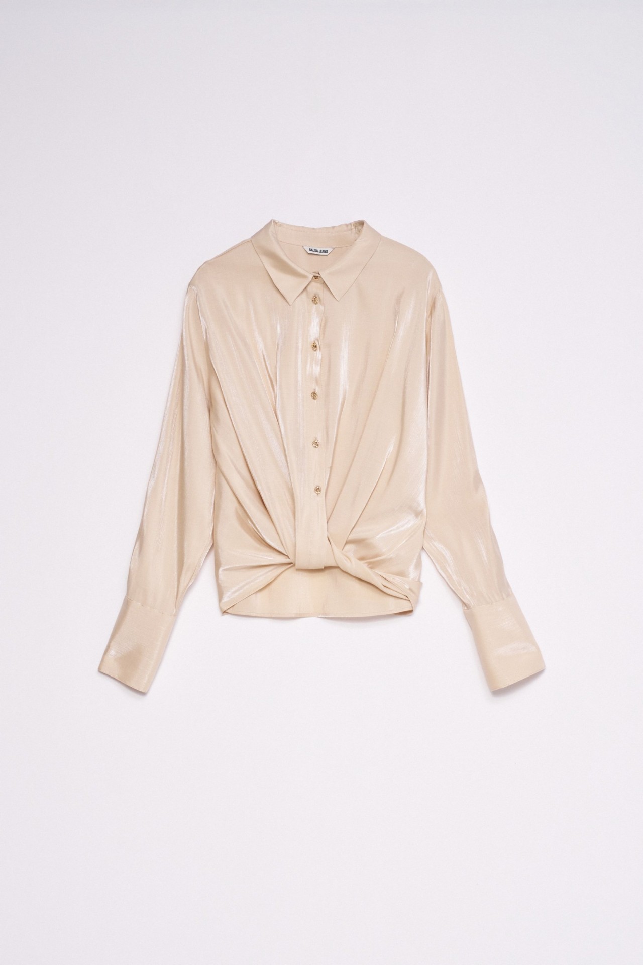 BLUSA SATINADA CON BRILLO