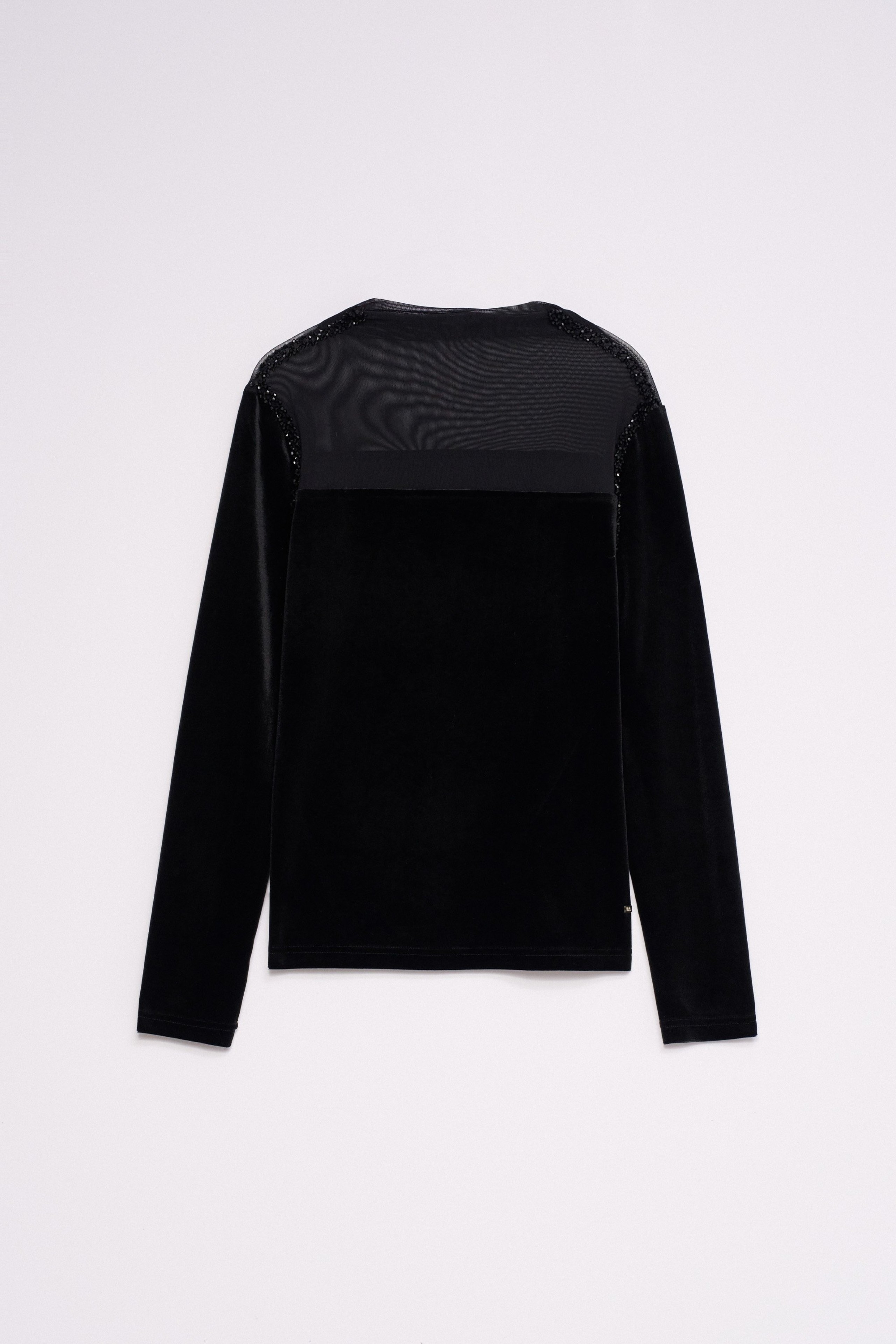 SAMT-TOP MIT TRANSPARENTEN DETAILS
