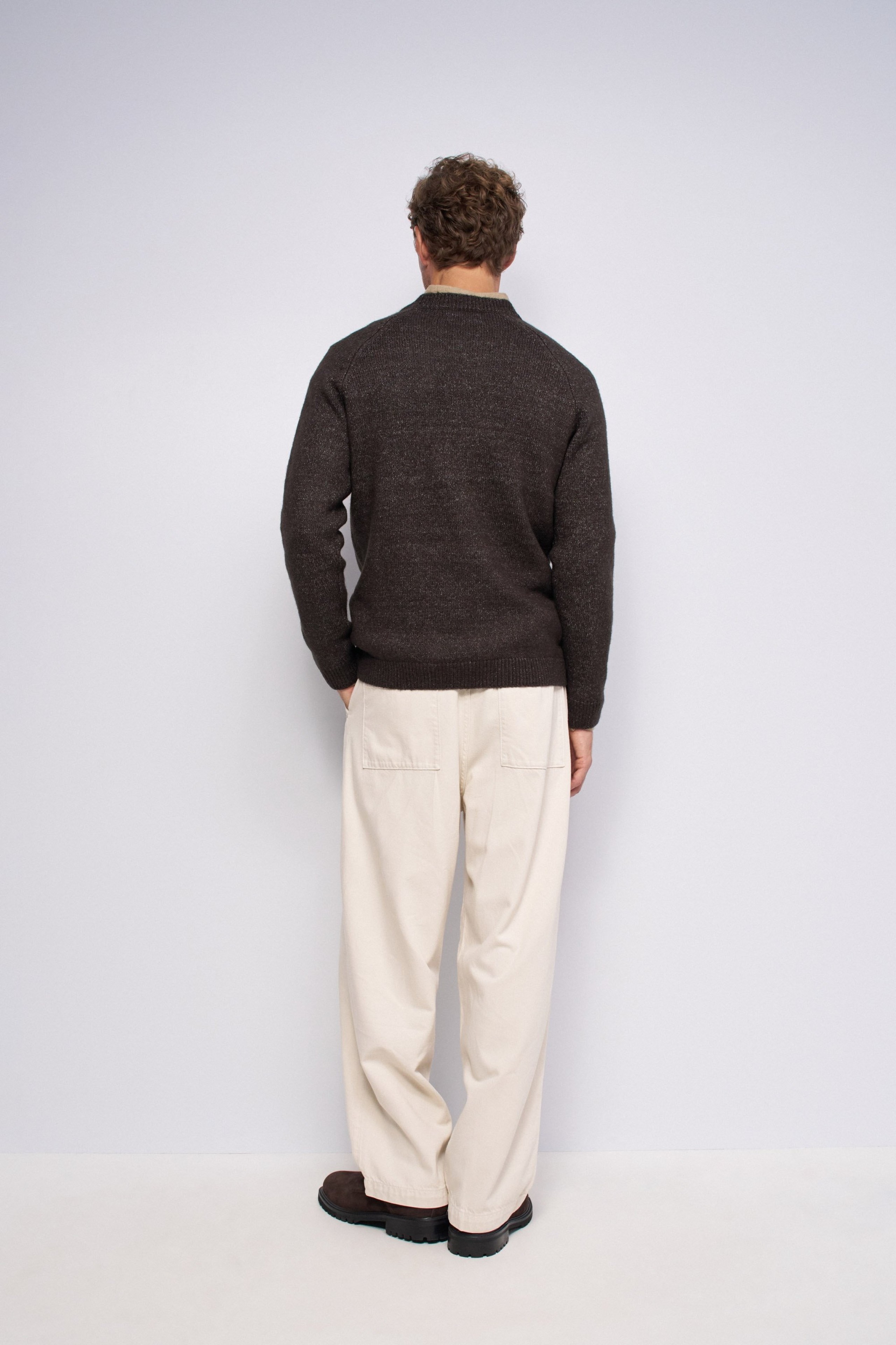 STRICKPULLOVER MIT MELANGE-EFFEKT