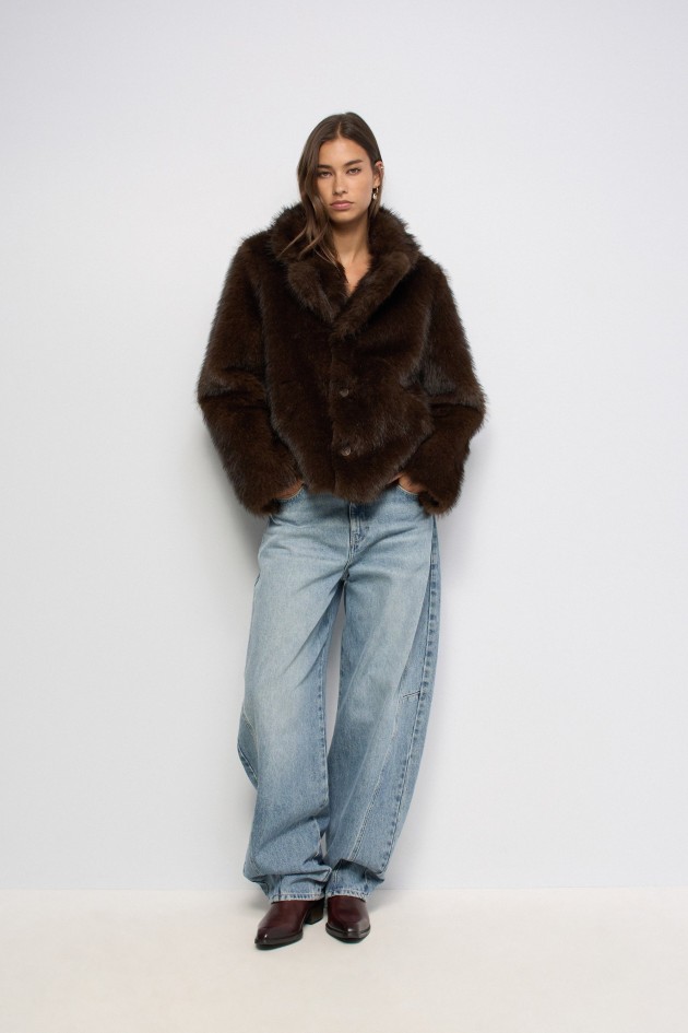 DIANA REVERSIBLE FAUX FUR COAT