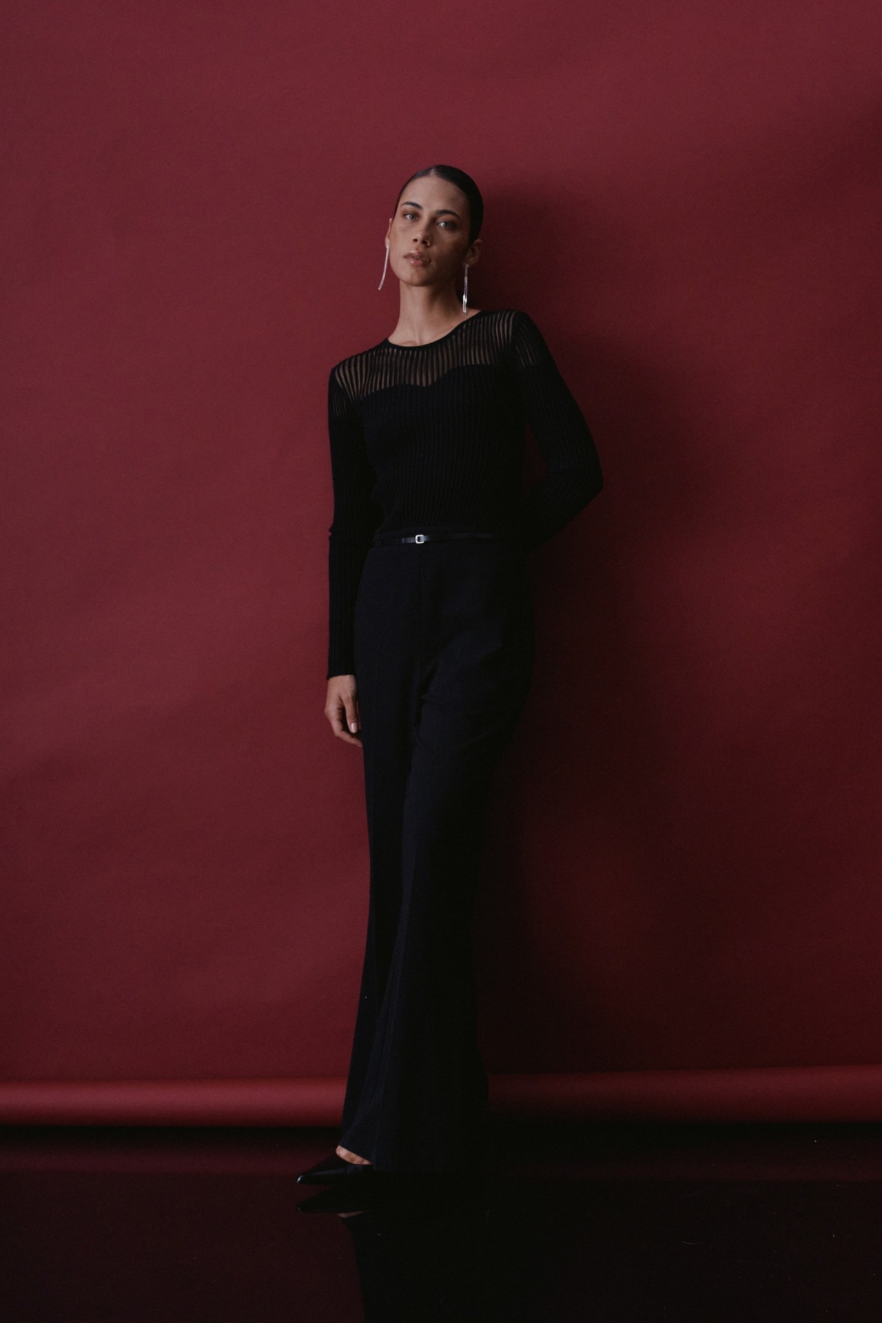 JUMPSUIT MET MATERIAALMIX