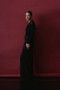 JUMPSUIT MET MATERIAALMIX