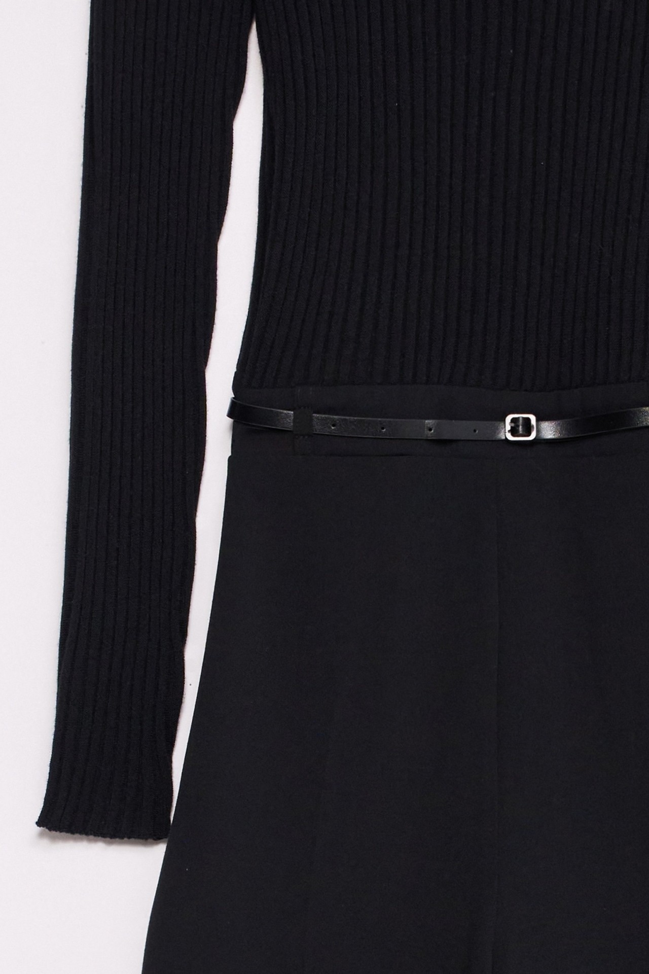 JUMPSUIT MET MATERIAALMIX