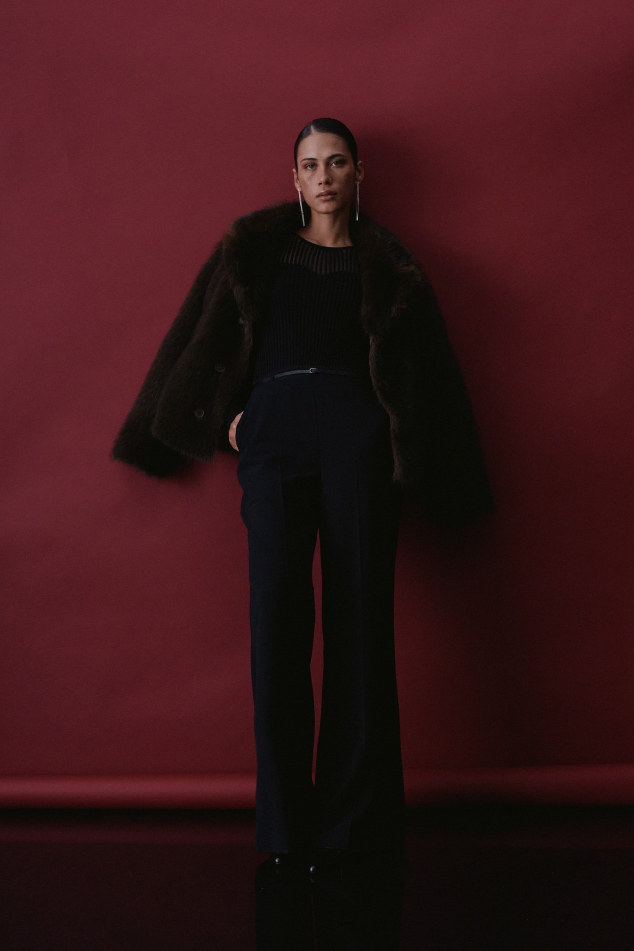 JUMPSUIT MET MATERIAALMIX