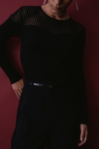 JUMPSUIT MET MATERIAALMIX