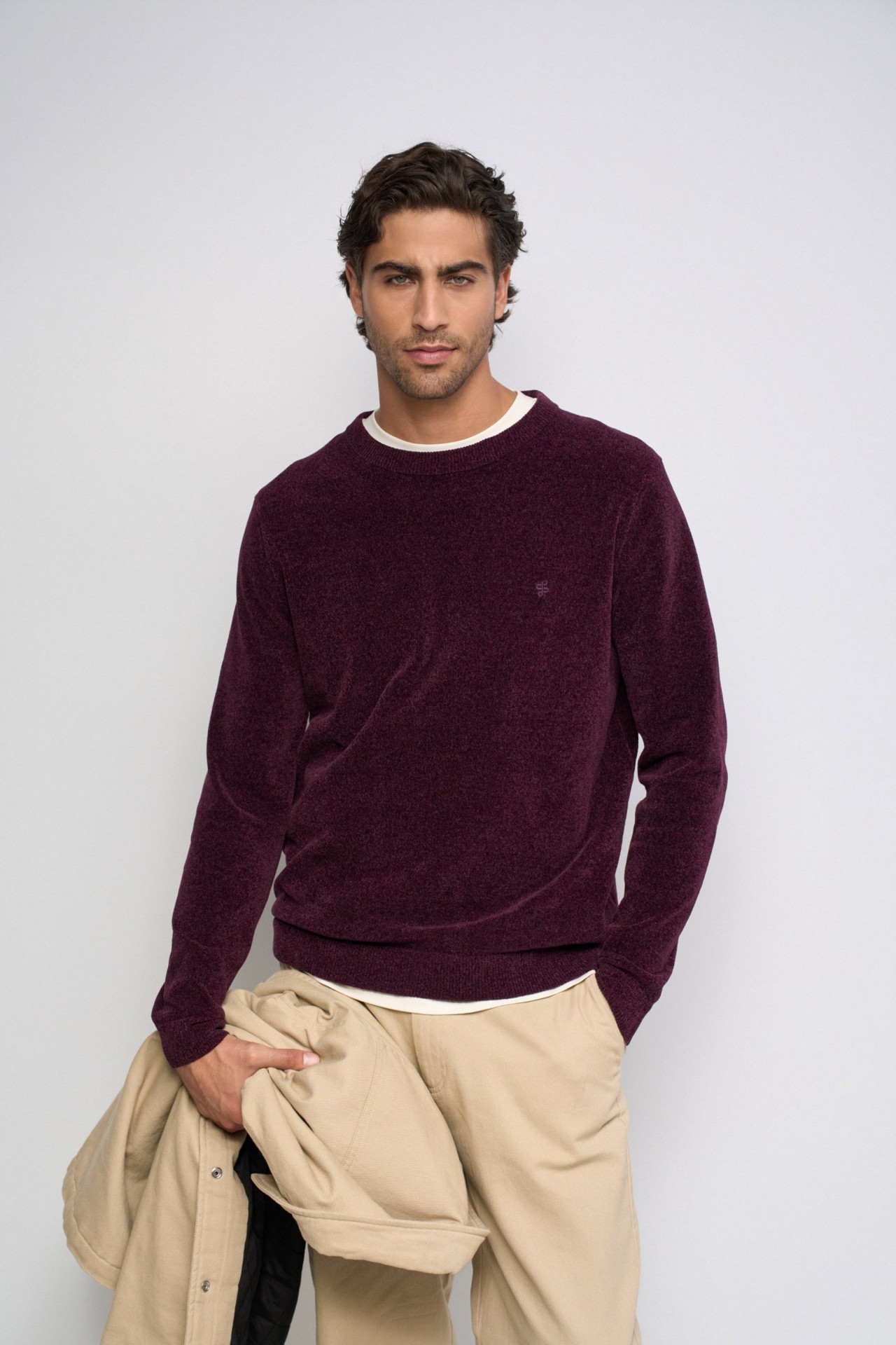 VELVET-EFFECT JUMPER