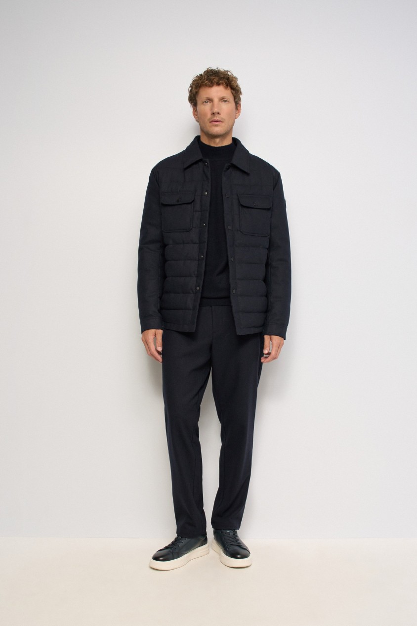 OVERSHIRT GESTEPPT MIT WOLLE