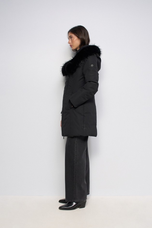 PADDED JACKET WITH FAUX FUR
