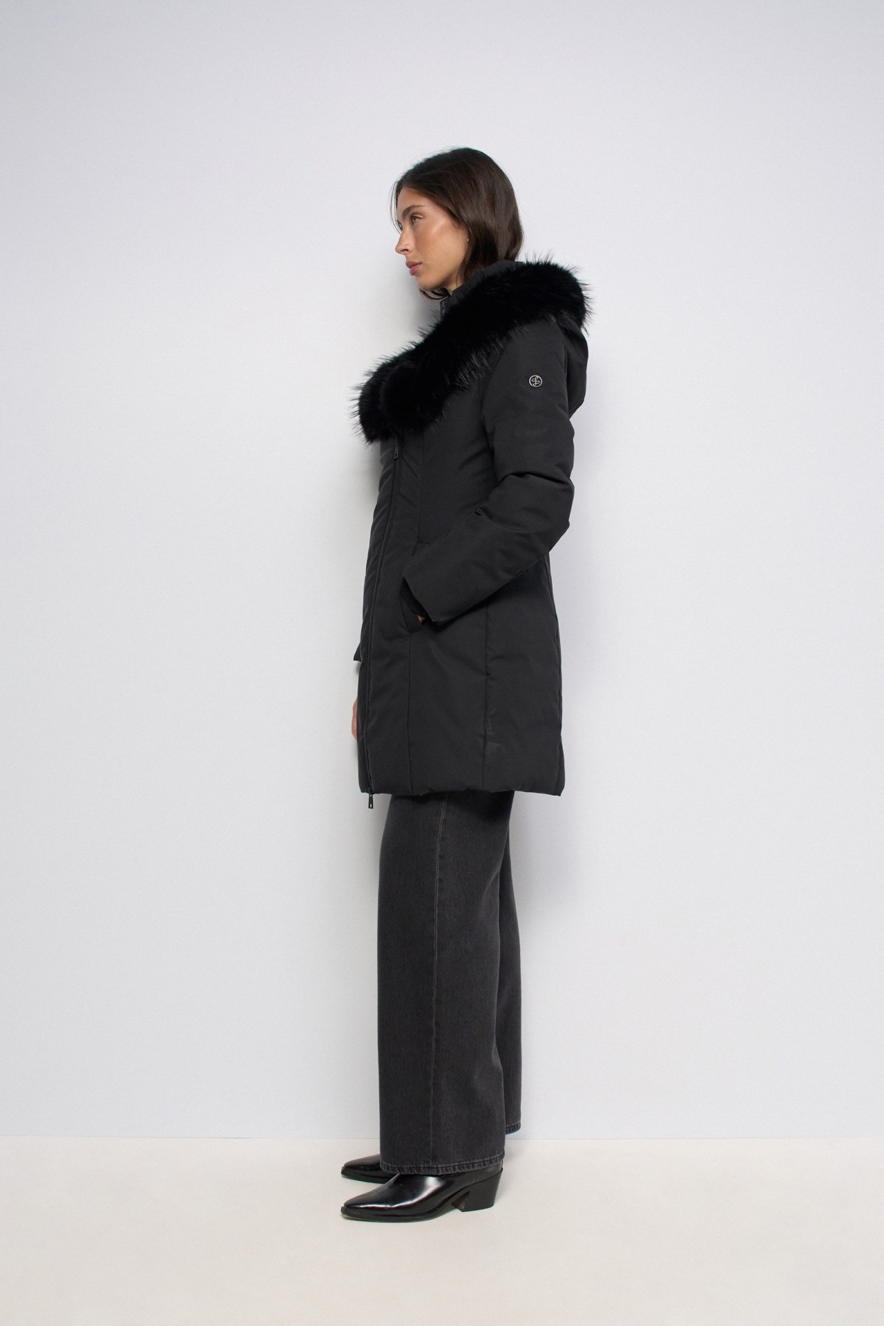 WATTIERTE JACKE MIT FELLIMITAT