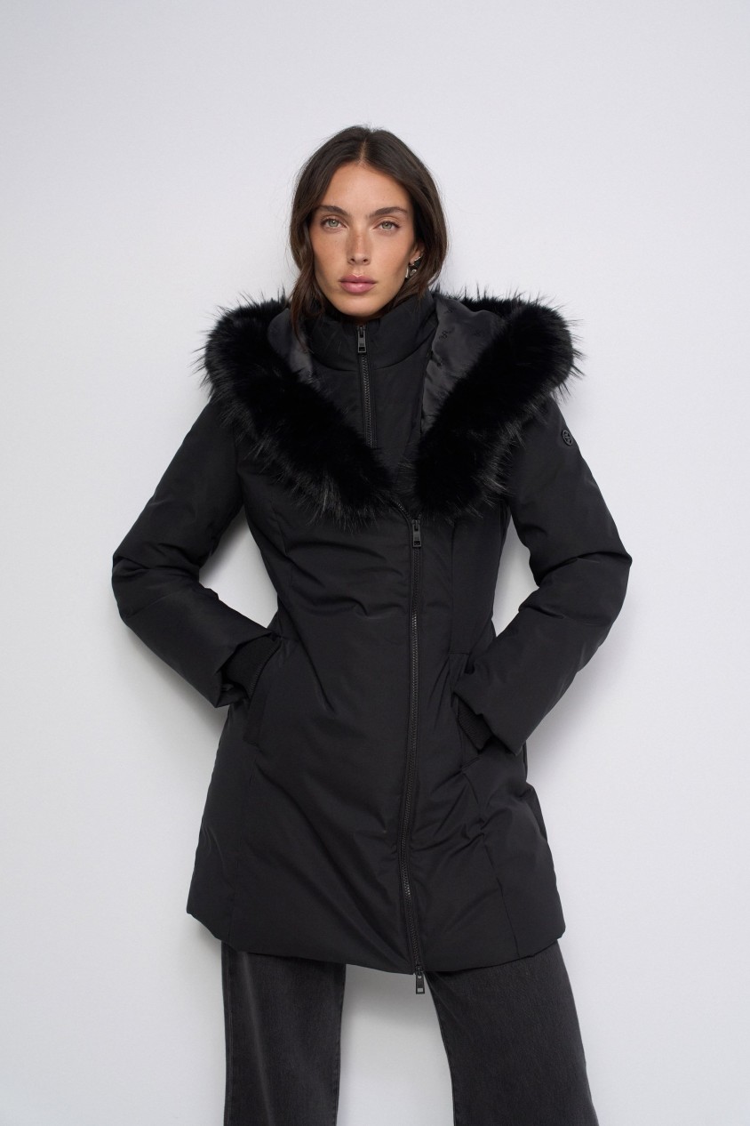 WATTIERTE JACKE MIT FELLIMITAT