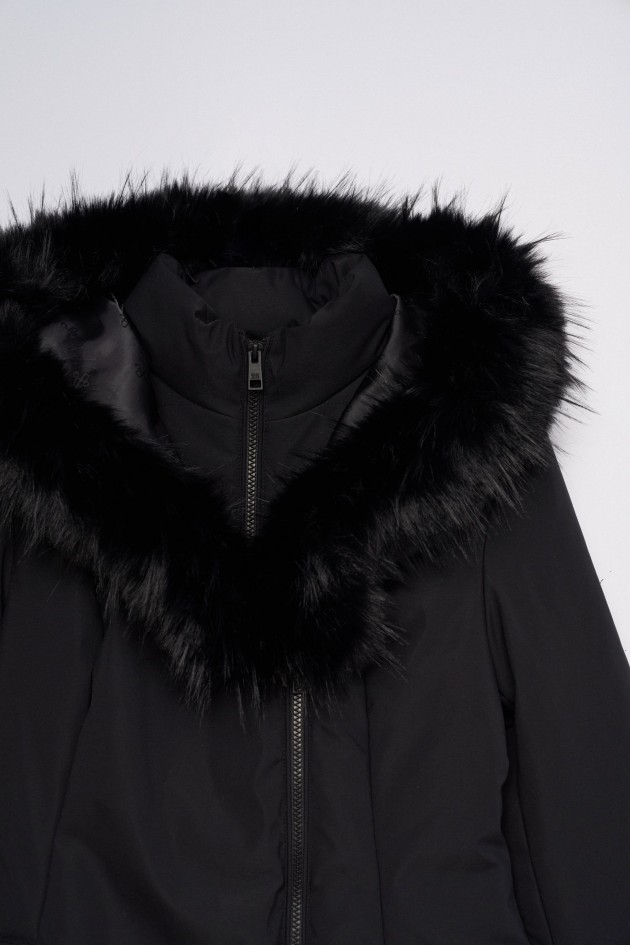 PADDED JACKET WITH FAUX FUR