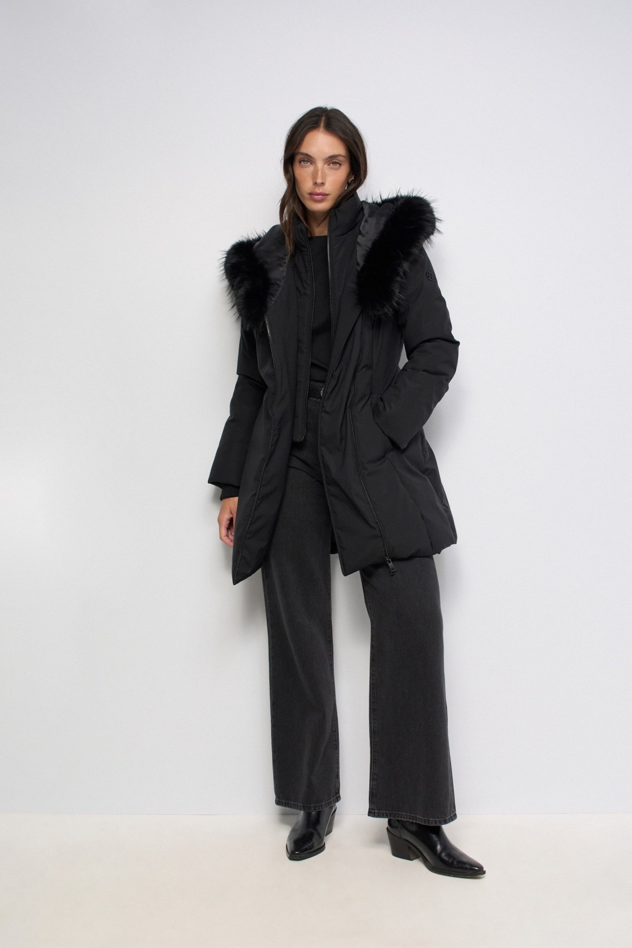 WATTIERTE JACKE MIT FELLIMITAT