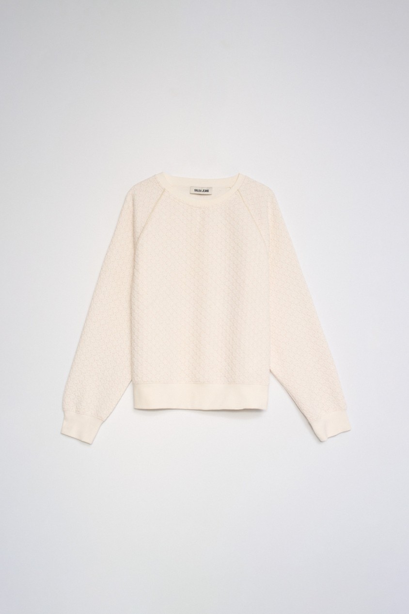 SWEATSHIRT MIT JACQUARD UND LUREX