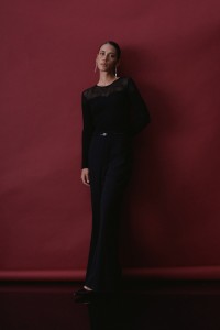 JUMPSUIT IM MATERIALMIX