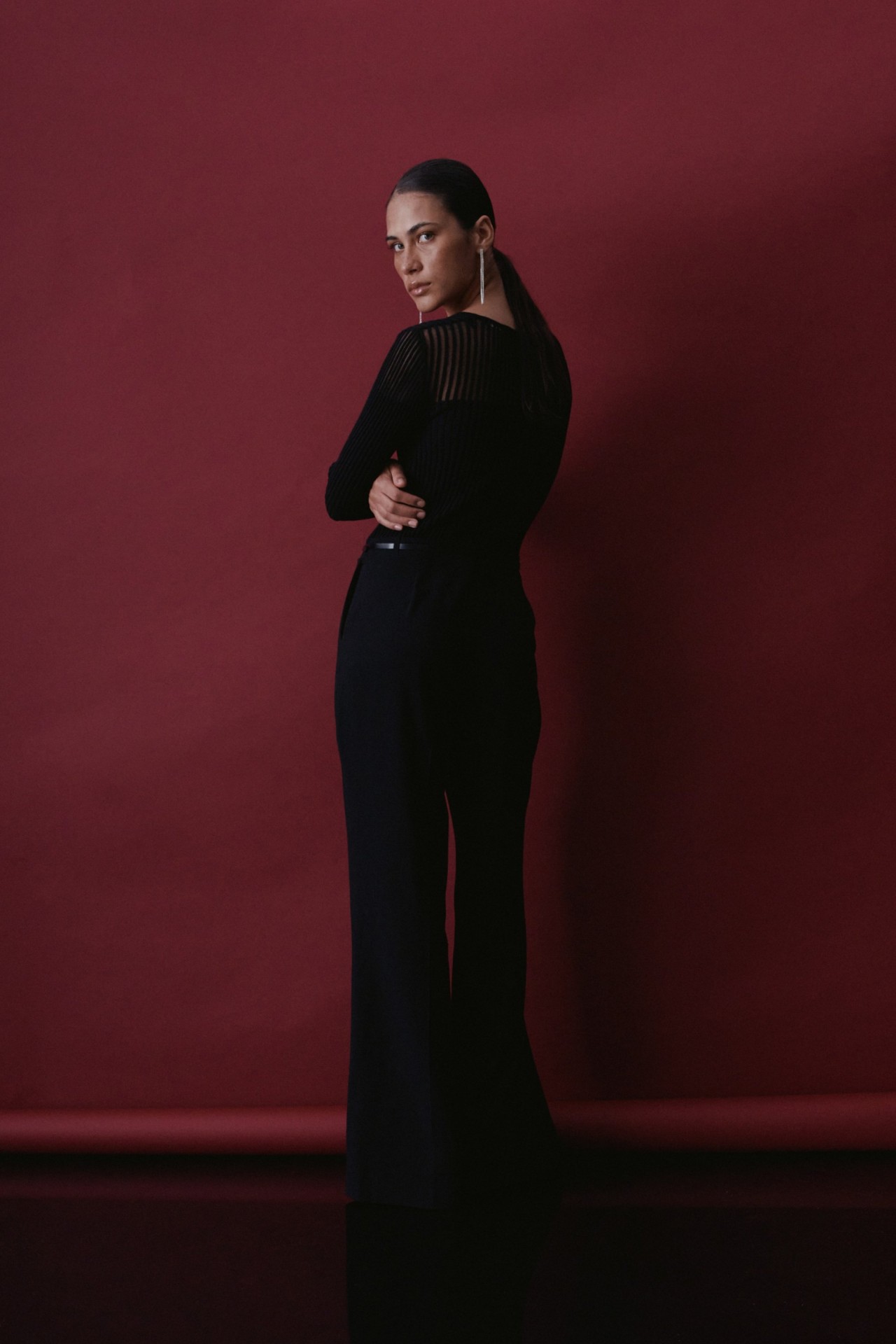 JUMPSUIT IM MATERIALMIX
