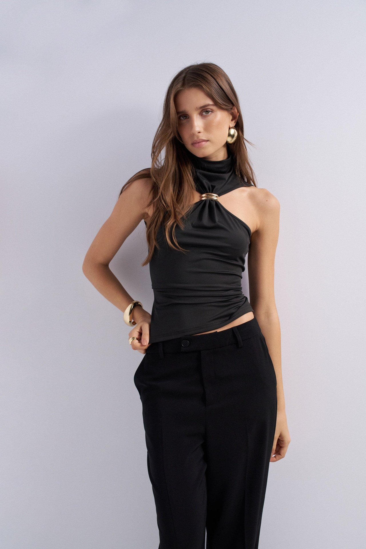 TOP COM APLIQUE MET�LICO