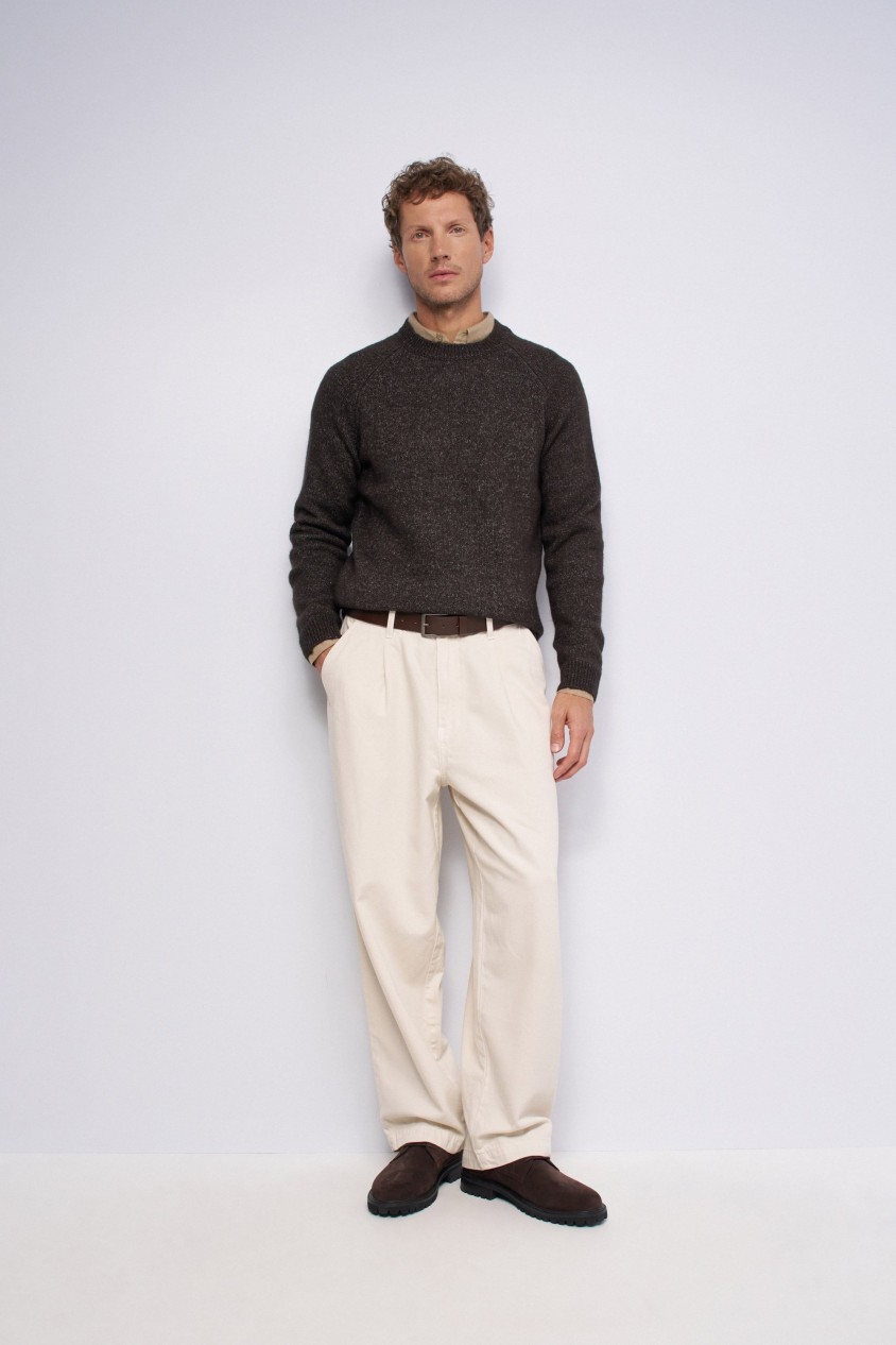 CAMISOLA DE MALHA EFEITO MESCLADO
