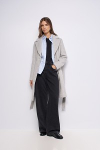 GRACE WOOL COAT WITH FUR COLLAR